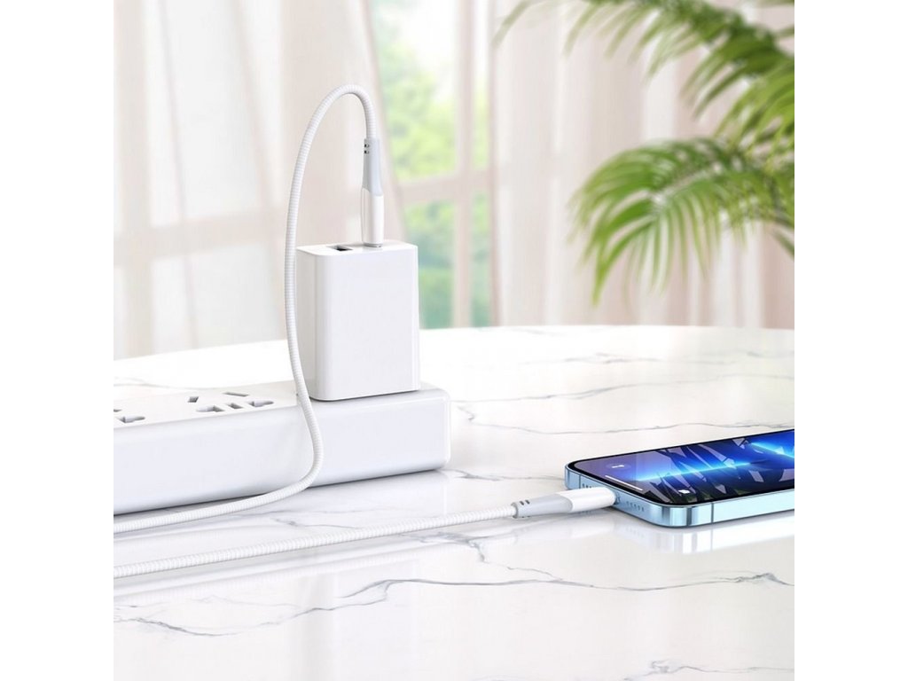 Kabel HOCO Typ C do iPhone Lightning 8-pin 1m - bílý