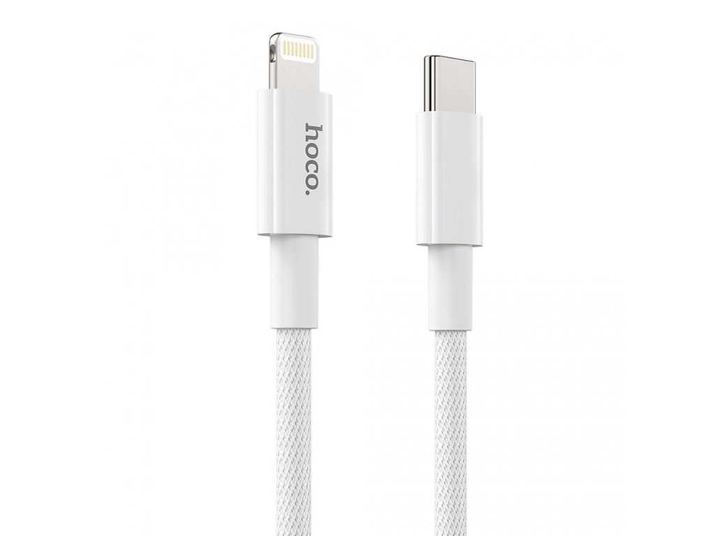 HOCO kabel typu C pro iPhone Lightning 8-pin Power Delivery Fast Charge PD20W X56 bílý