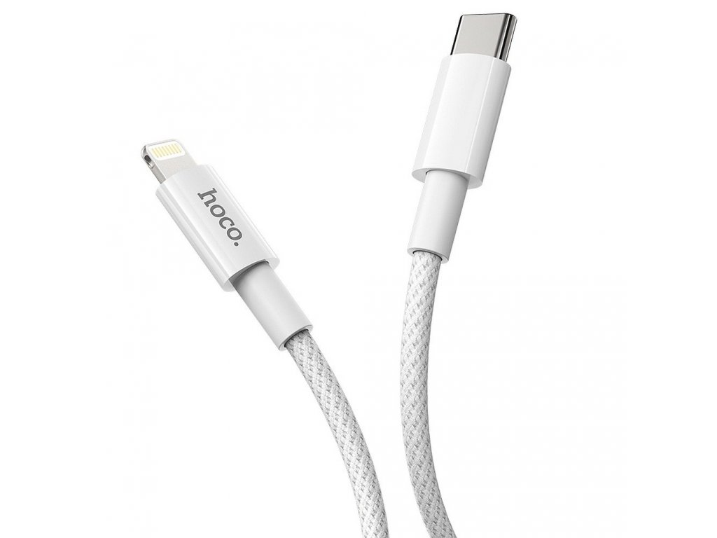 HOCO kabel typu C pro iPhone Lightning 8-pin Power Delivery Fast Charge PD20W X56 bílý