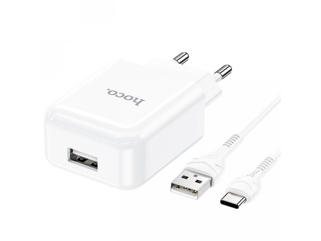 Cestovní nabíječka USB + kabel Type C 2A N2 Vigour - bílá