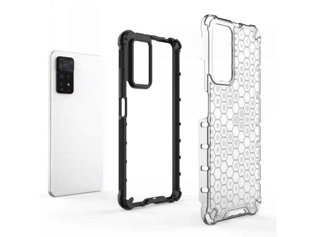 Pancéřové pouzdro Honeycomb s gelovým rámečkem Xiaomi Redmi Note 11 Pro+ / 11 Pro - modré