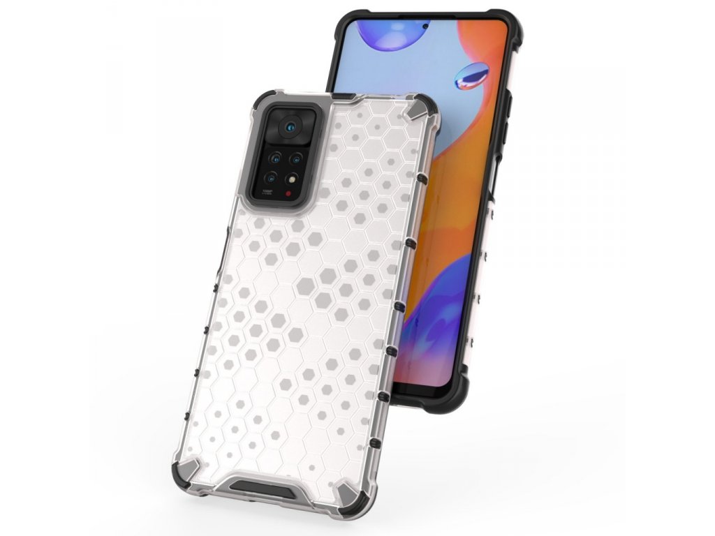 Pancéřové pouzdro Honeycomb s gelovým rámečkem Xiaomi Redmi Note 11 Pro+ / 11 Pro - modré