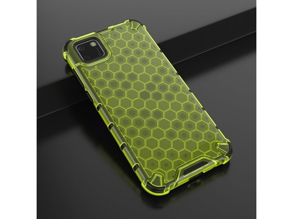 Honeycomb pancéřové pouzdro s gelovým rámem Huawei Y5p zelené