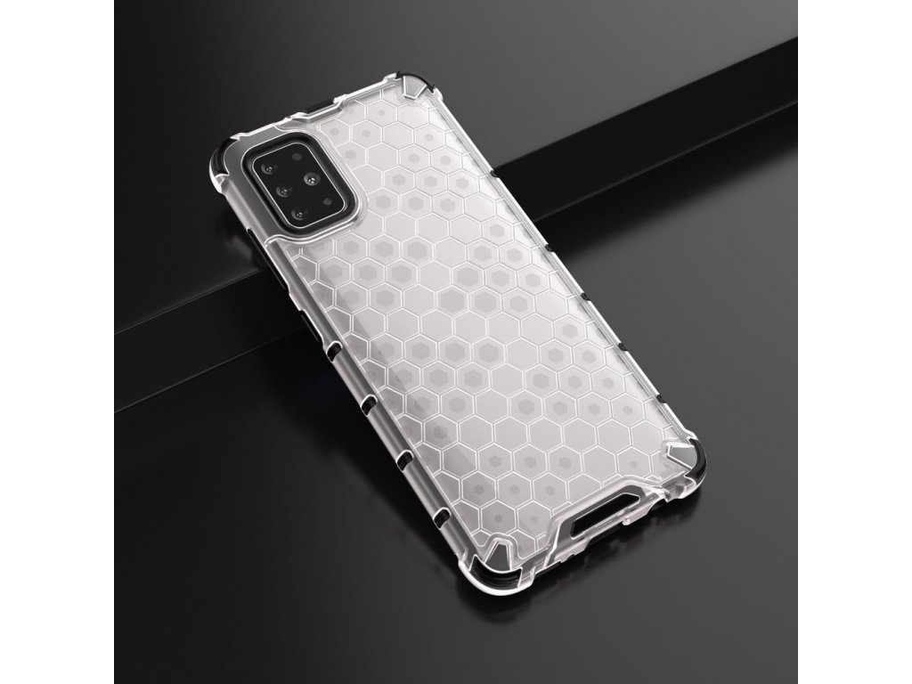 Honeycomb pancéřové pouzdro s gelovým rámem Samsung Galaxy A51 průsvitné