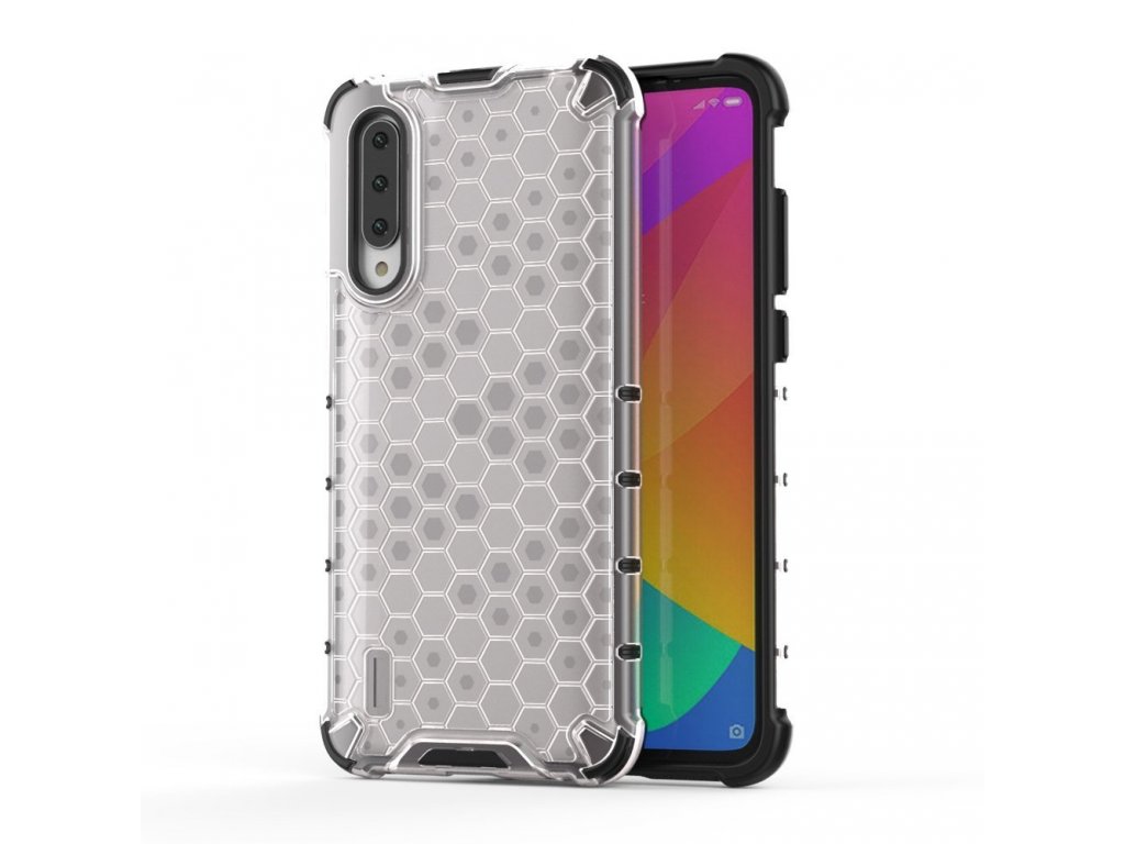 Honeycomb pancéřové pouzdro s gelovým rámem Xiaomi Mi CC9e / Xiaomi Mi A3 průsvitné