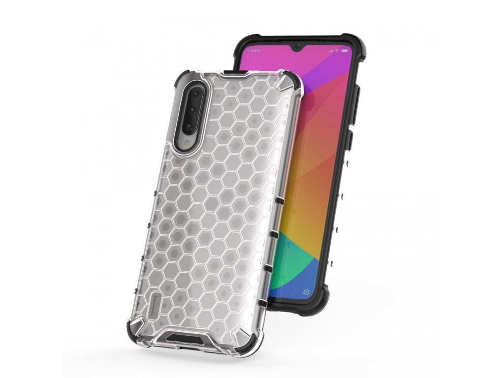 Honeycomb pancéřové pouzdro s gelovým rámem Xiaomi Mi CC9e / Xiaomi Mi A3 průsvitné