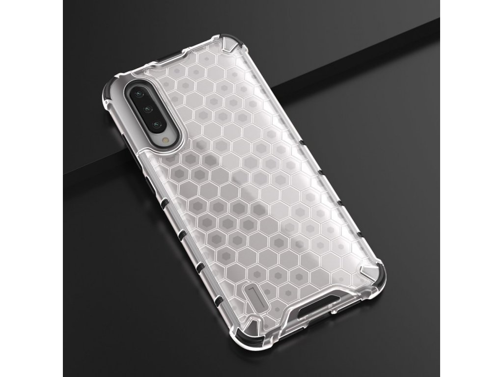 Honeycomb pancéřové pouzdro s gelovým rámem Xiaomi Mi CC9e / Xiaomi Mi A3 průsvitné