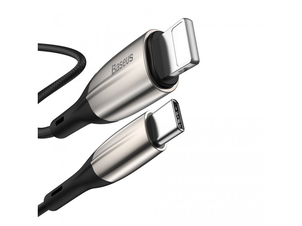Horizontální datový kabel Type-C k iP PD 18W 1m - černý