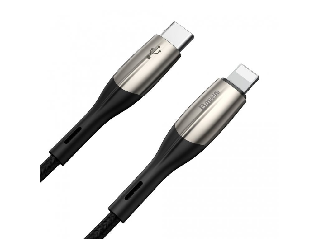 Horizontální datový kabel Type-C k iP PD 18W 1m - černý