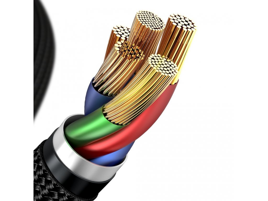 Horizontální datový kabel Type-C k iP PD 18W 1m - černý