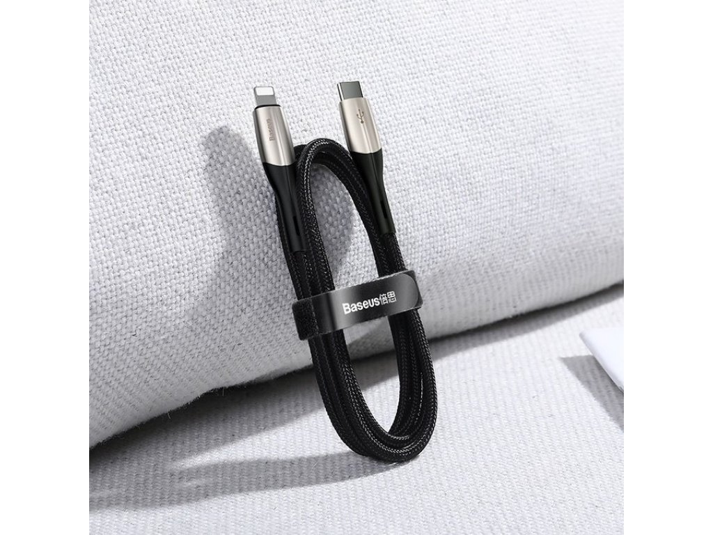 Horizontální datový kabel Type-C k iP PD 18W 1m - černý