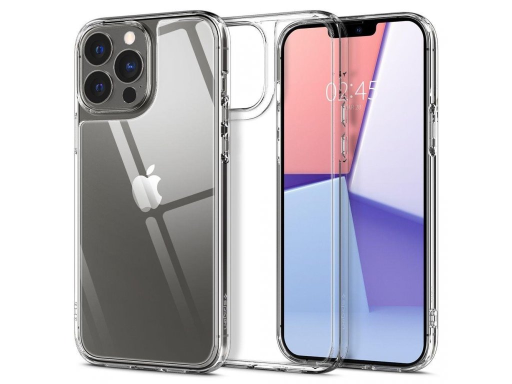 Hybridní pouzdro Quartz pro iPhone 13 Pro s tvrzeným sklem a průhledným TPU