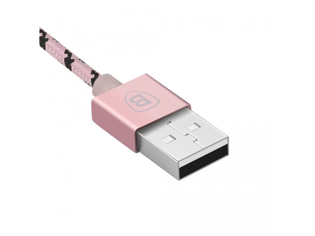 Insnap Series magnetický kabel USB micro USB pro nabíjení a přenos dat 1M  růžový