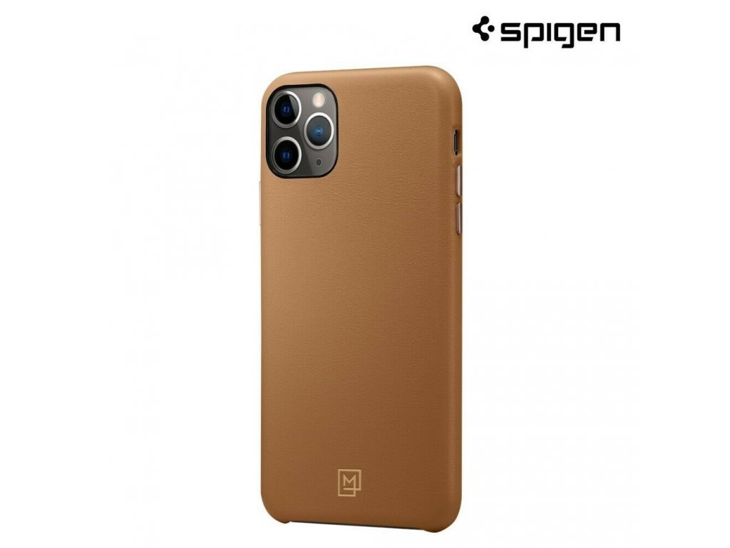 iPhone 11 Pro Max Pouzdro Spigen La Manon Câlin Easy Leather Grip - Camel Brown