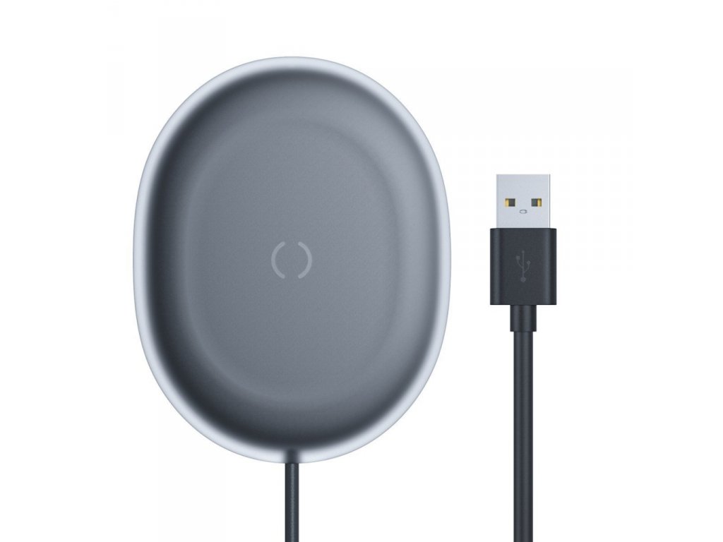 Jelly 15 W bezdrátová nabíječka Qi pro sluchátka + kabel USB - USB-C černá (WXGD-01)