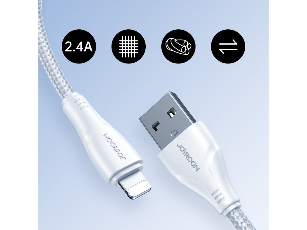 Joyroom kabel USB - Lightning 2.4A Surpass Series 2 m bílý (S-UL012A11)