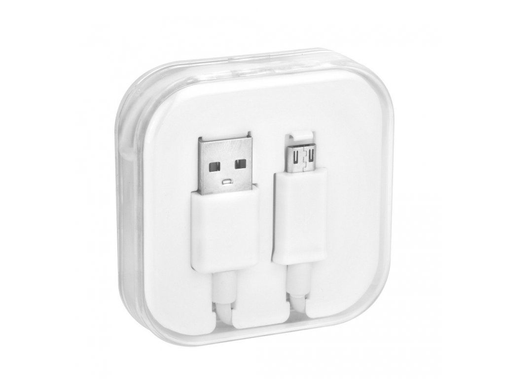 Kabel Micro USB Box bílý