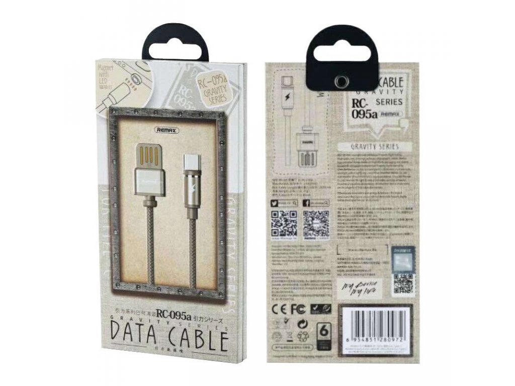 Kabel Remax Gravity Series kabel pro Type-C černý RC-095a