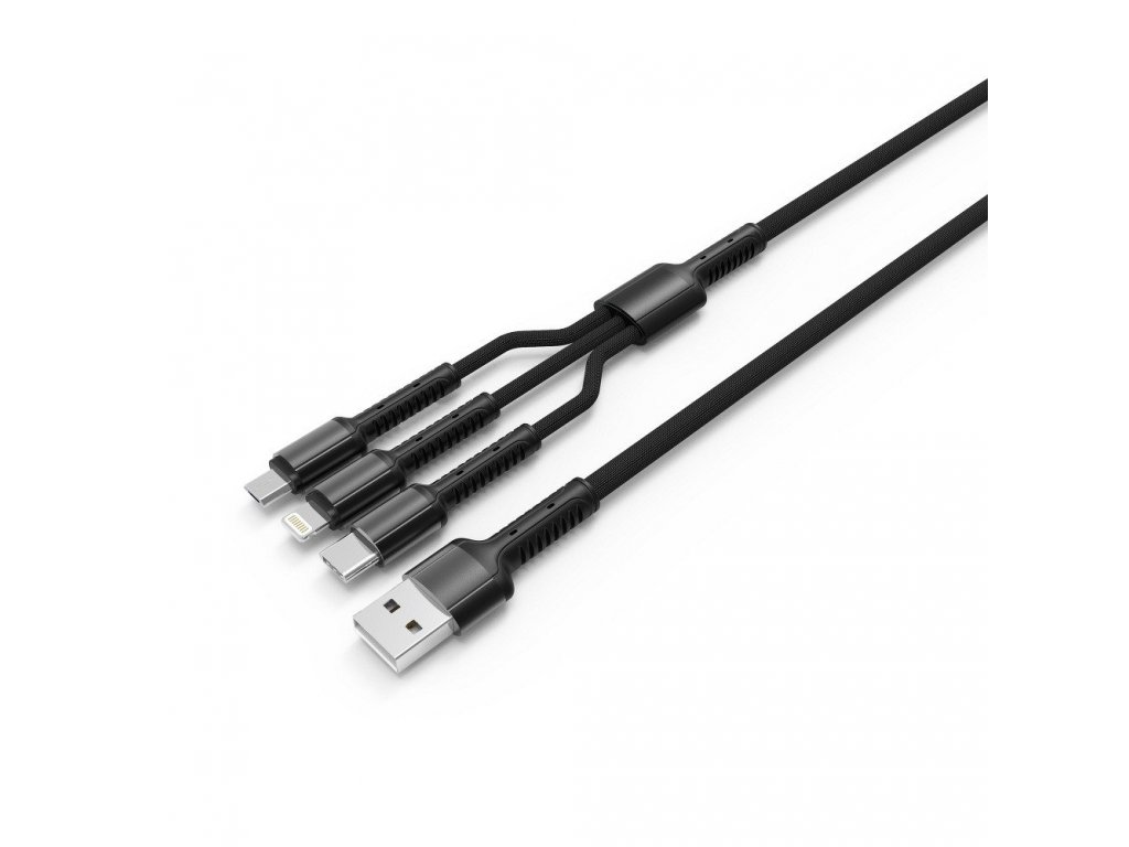 Kabel USB LC93 3v1 (Micro USB, Typ-C, Lightning)