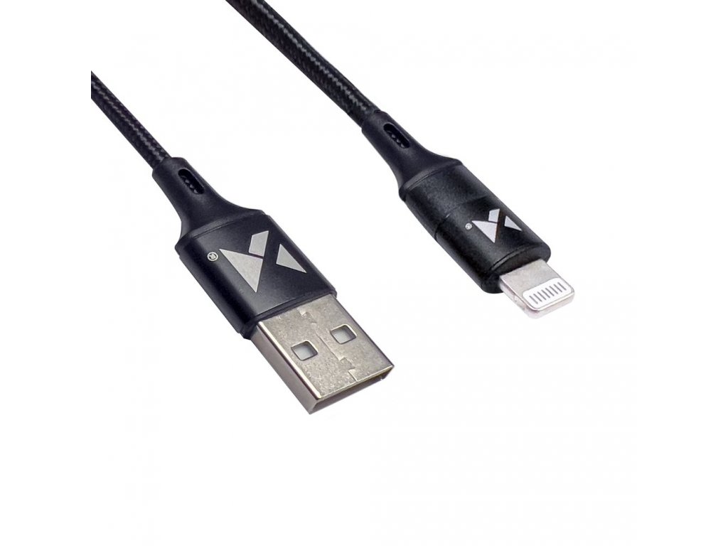 Kabel USB - Lightning 2,4A 1m černý (WUC-L1B)