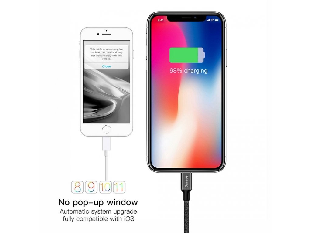 Kabel USB pro Apple Lightning 8-pin 1,5A Yvien CALYW-C01 3m černý