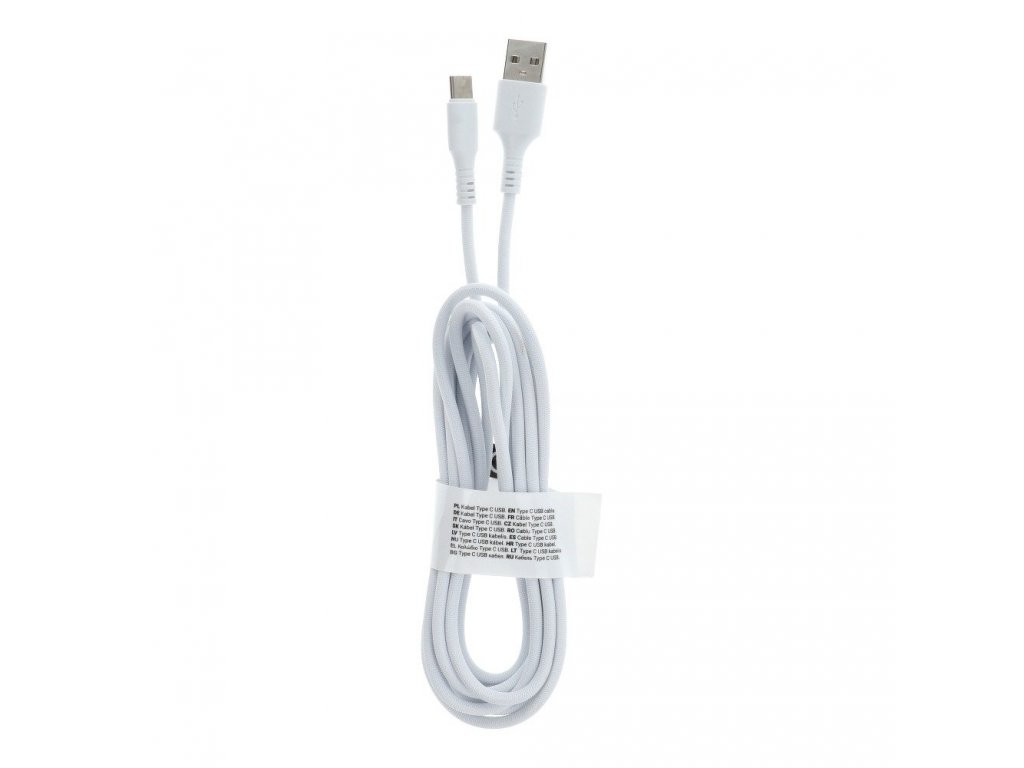 Kabel USB - typ C 2.0 C279 3 metry bílý