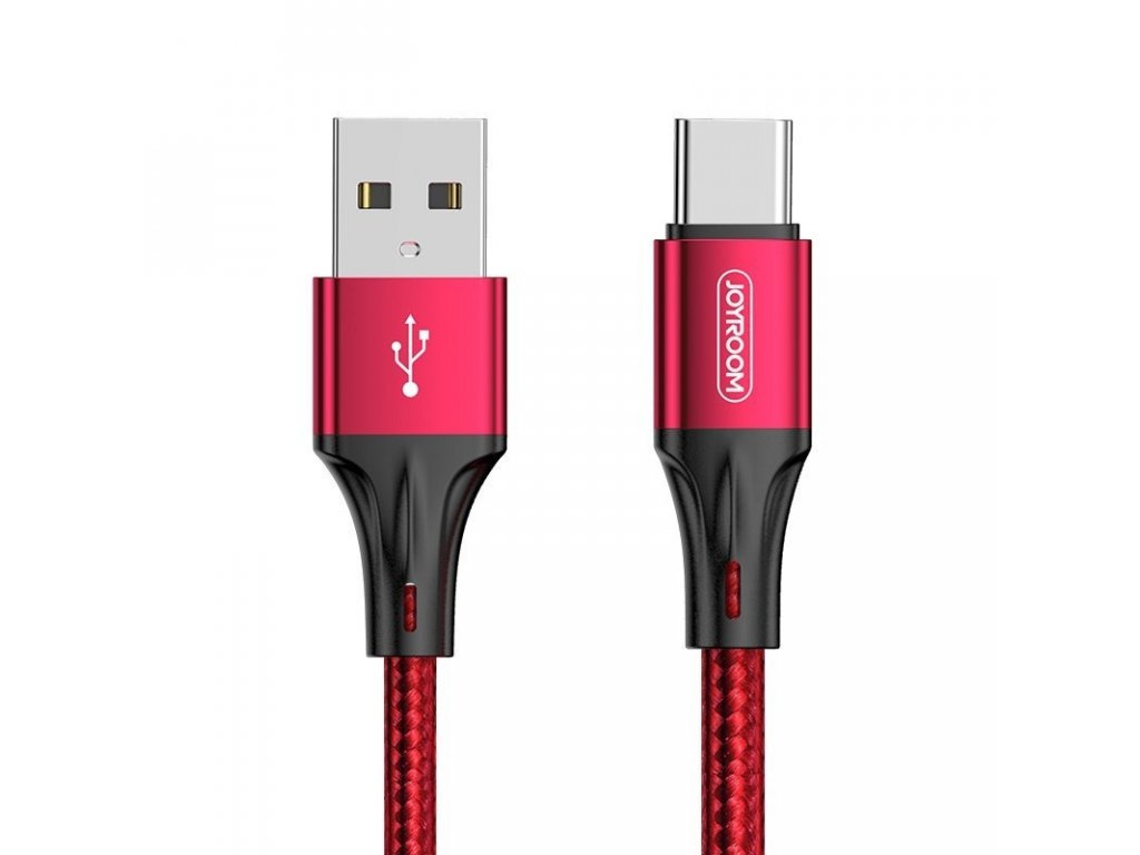 Kabel USB - USB typ C 3 A 0,2 m červený (S-0230N1)