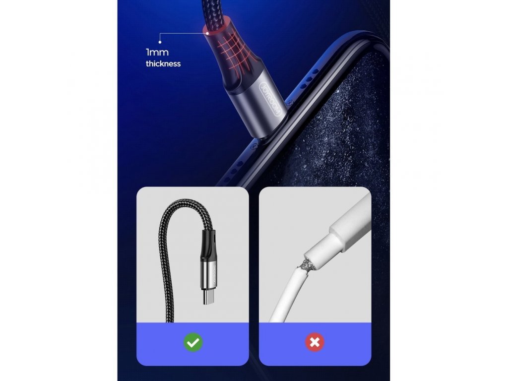 Kabel USB - USB typ C 3 A 0,2 m červený (S-0230N1)