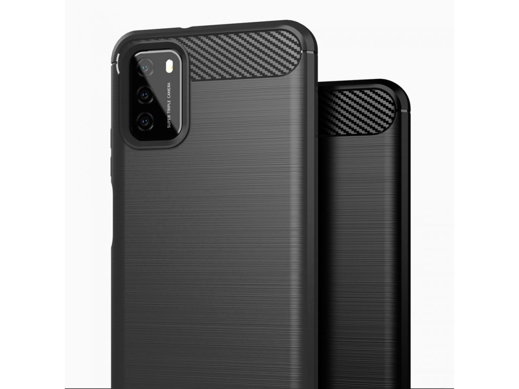 Karbonové pouzdro flexibilní kryt Xiaomi Poco M3 / Xiaomi Redmi 9T modré