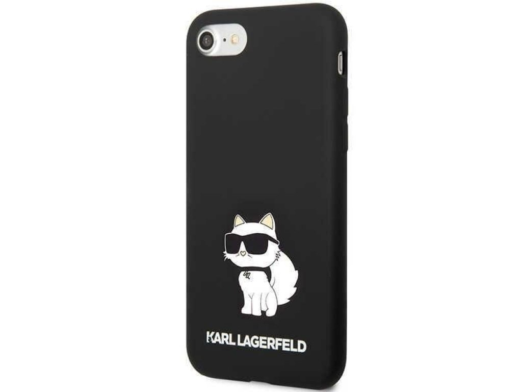 Karl Lagerfeld pevné silikonové pouzdro pro iPhone 7 / 8 / SE 2020 / 2022 - černé