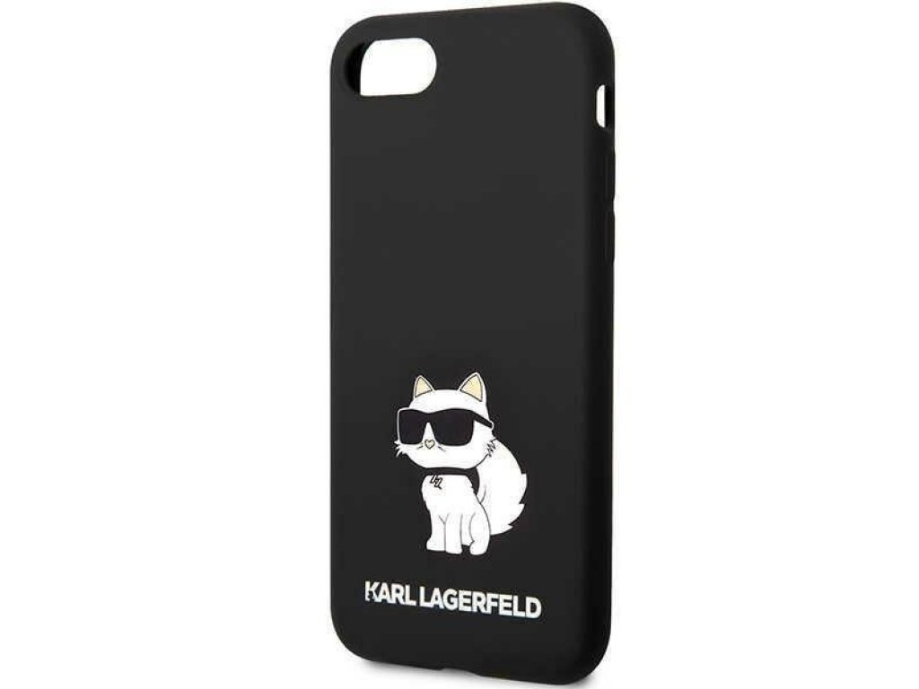 Karl Lagerfeld pevné silikonové pouzdro pro iPhone 7 / 8 / SE 2020 / 2022 - černé