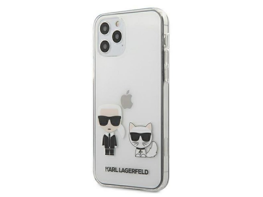 Karl Lagerfeld zadní kryt pro iPhone 12/12 Pro 6,1" Transparentní Karl &amp; Choupette