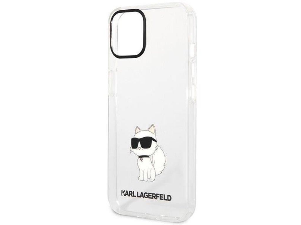 Karl Lagerfeld Pevný obal Ikonik Choupette pro iPhone 12 / 12 Pro 6,1" - průhledný 