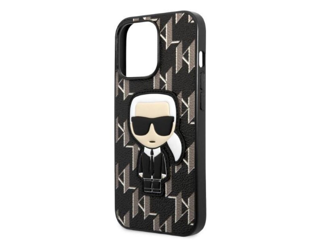 Monogram Ikonik Patch Pevný kryt Karl Lagerfeld pro iPhone 13 Pro černo/černý 