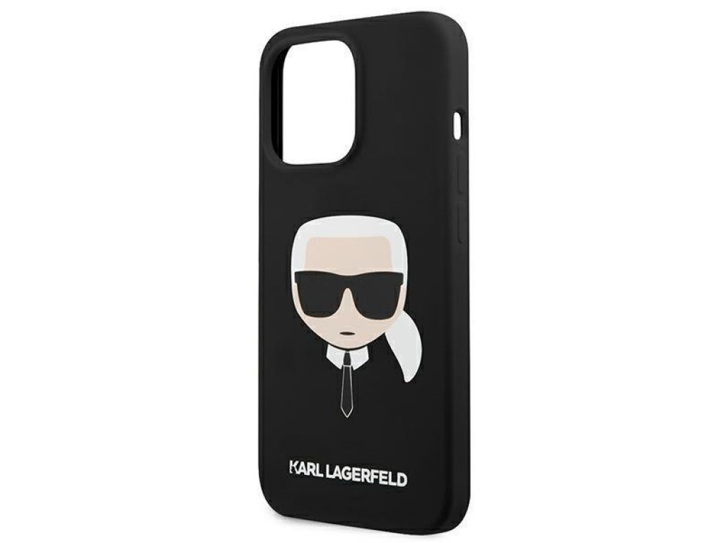 Karl Lagerfeld Silikonový pevný obal Karl`s Head pro iPhone 13 Pro / 13 6,1" - černé 