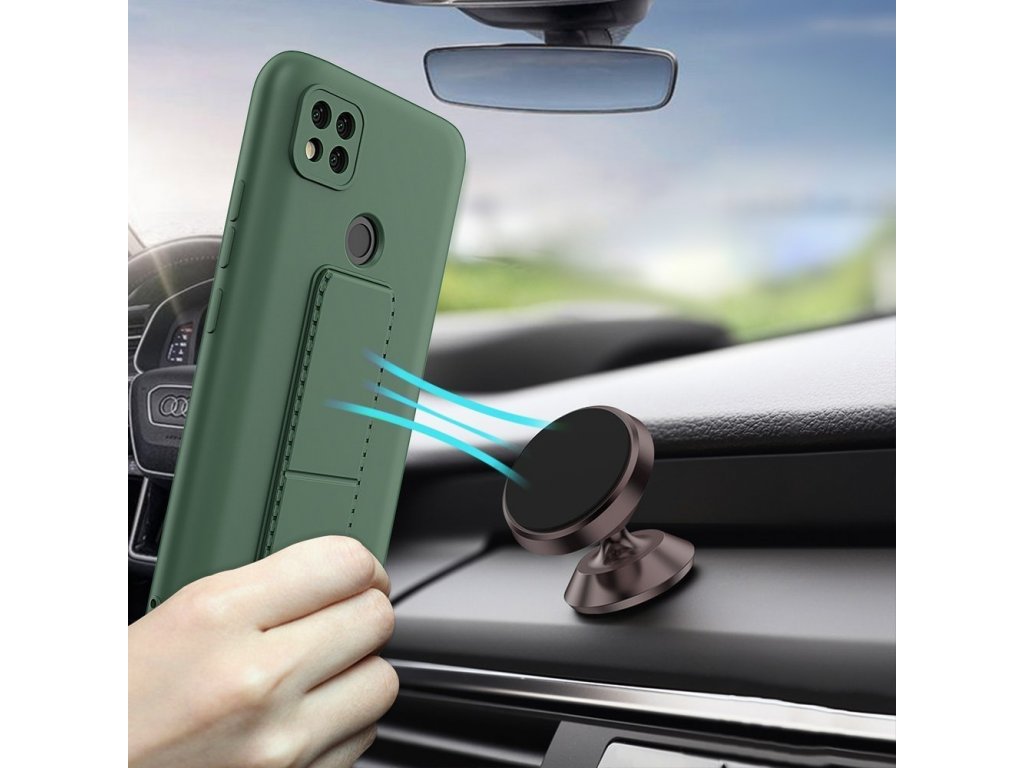 Kickstand Case elastické silikonové pouzdro s podstavcem Xiaomi Redmi 9A modré