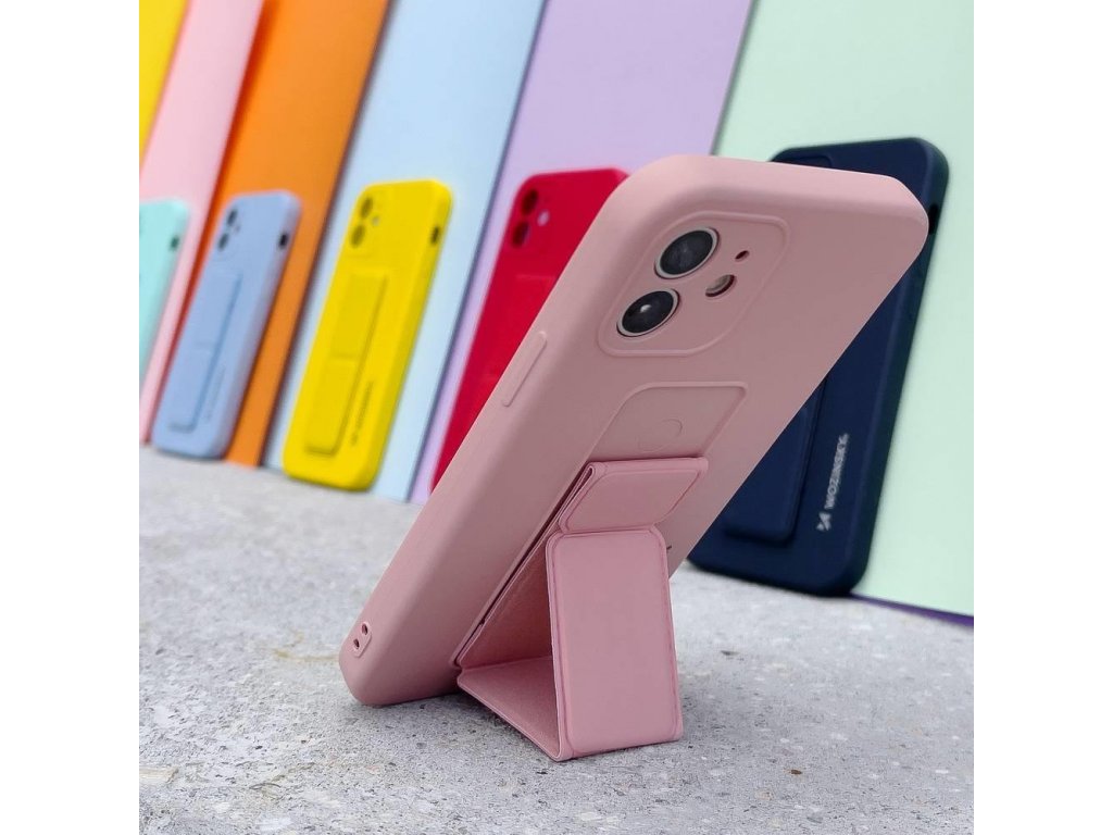 Kickstand flexibilní silikonový zadní kryt se stojánkem pro Xiaomi Poco X4 Pro 5G černý