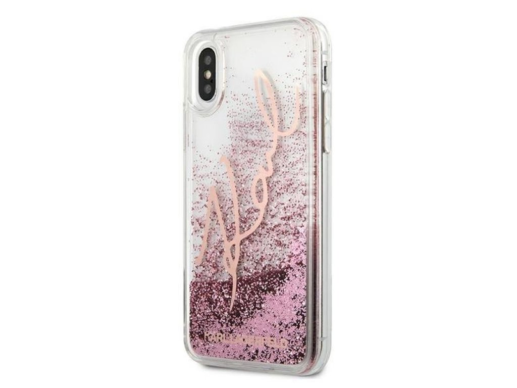 KLHCPXTRKSRG pouzdro pro iPhone X/XS rose gold/rose gold Glitter Signature