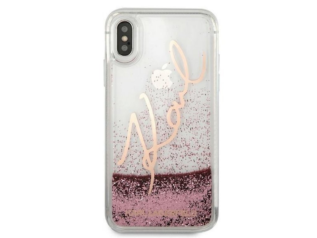 KLHCPXTRKSRG pouzdro pro iPhone X/XS rose gold/rose gold Glitter Signature