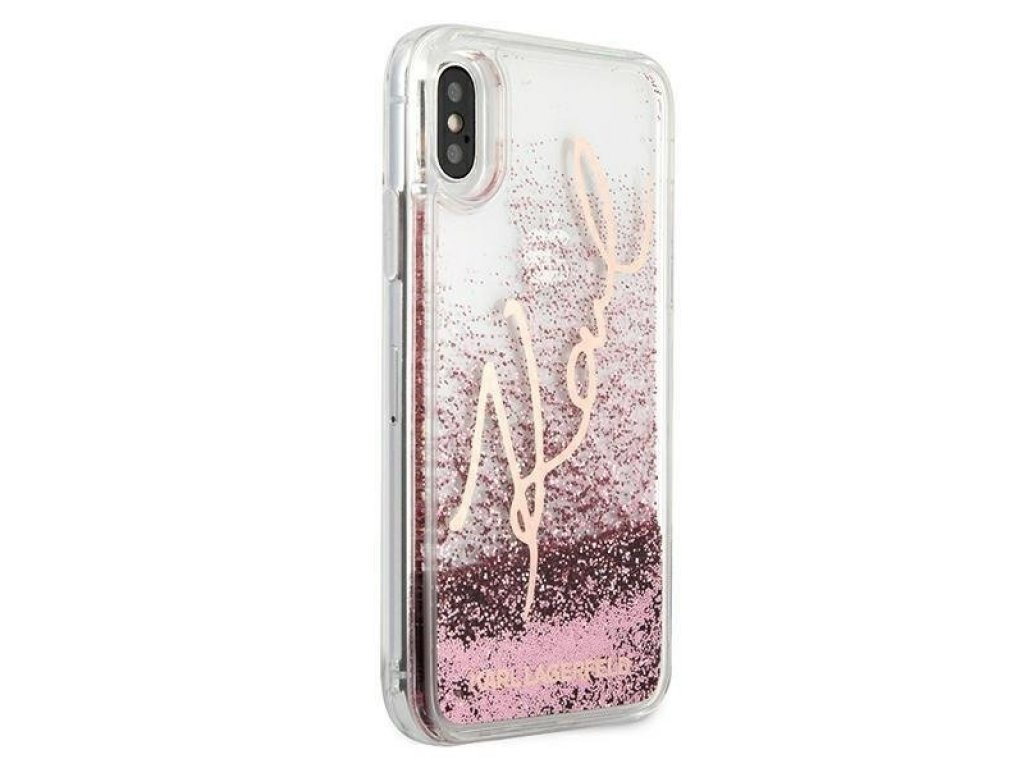 KLHCPXTRKSRG pouzdro pro iPhone X/XS rose gold/rose gold Glitter Signature