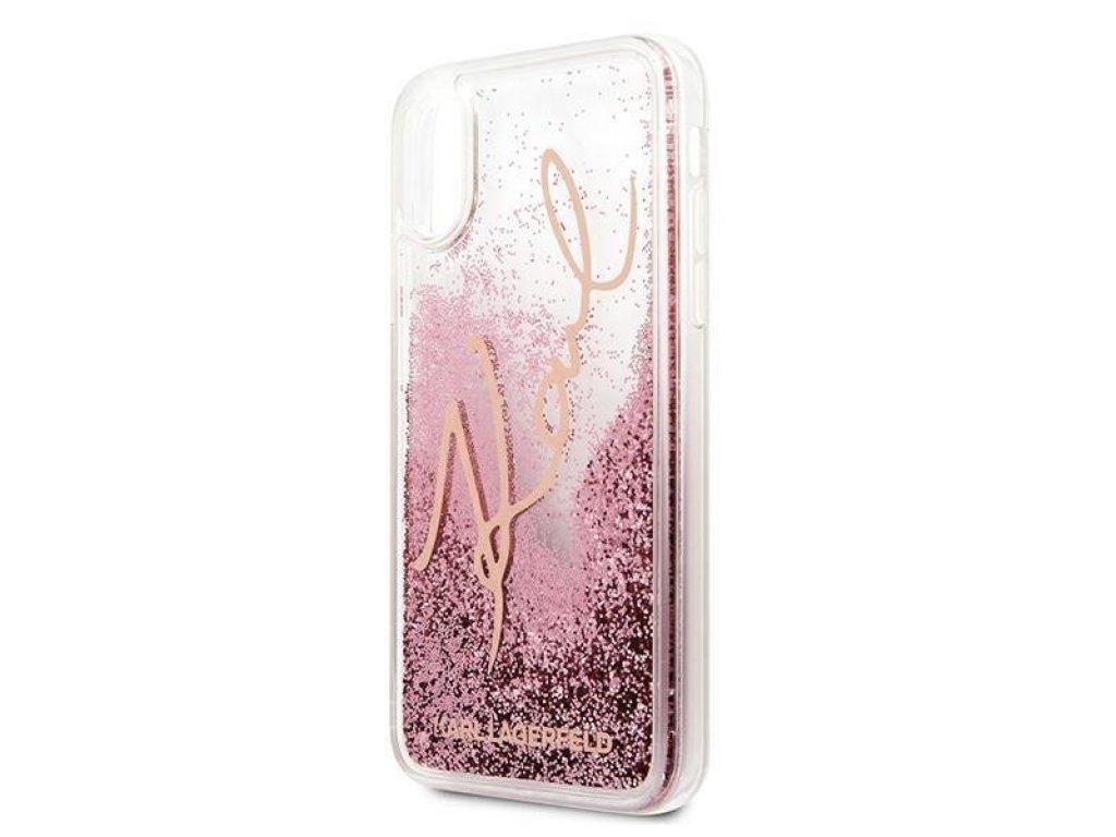 KLHCPXTRKSRG pouzdro pro iPhone X/XS rose gold/rose gold Glitter Signature