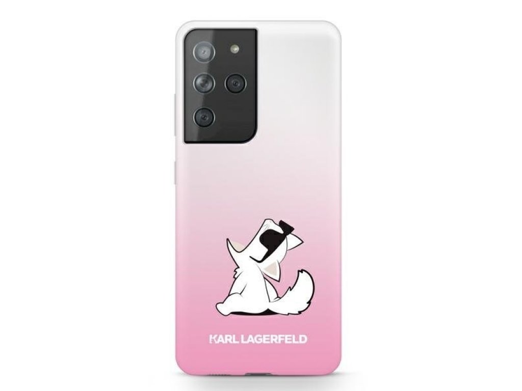 KLHCS21LCFNRCPI Pouzdro pro Samsung S21 Ultra G998 růžové/pink Choupette Fun