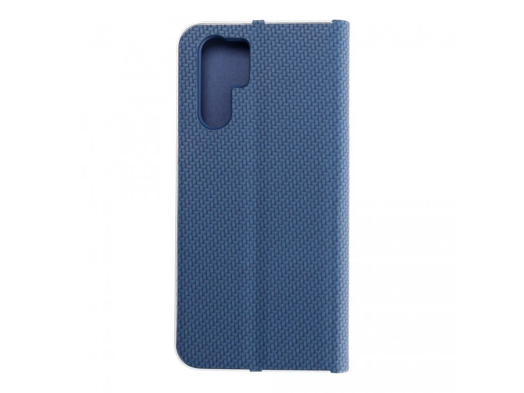 Knížkové pouzdro LUNA Carbon pro HUAWEI P30 Pro modré