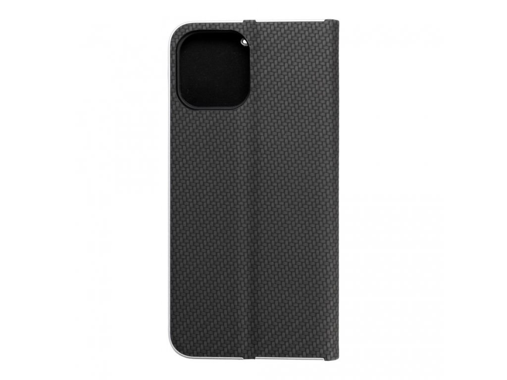 Knížkové pouzdro LUNA Carbon pro IPHONE 14 Pro Max ( 6.7 ) černé