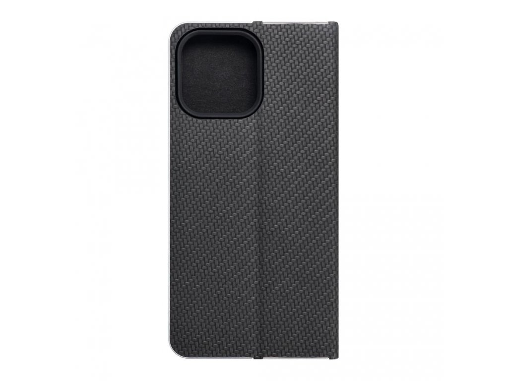 Knížkové pouzdro LUNA Carbon pro IPHONE 14 Pro Max ( 6.7 ) černé