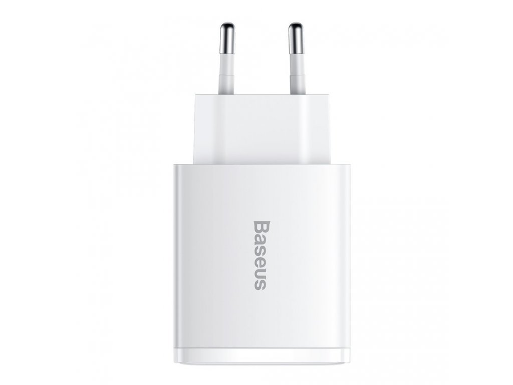 Kompaktní rychlonabíječka 2x USB / USB typu C 30W 3A Power Delivery Quick Charge bílá (CCXJ-E02)