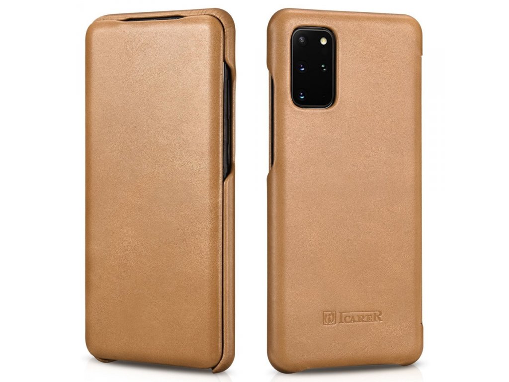 Kožené knížkové pouzdro Samsung Galaxy S20 Ultra khaki (RS992007-GG)