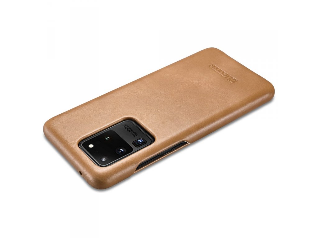 Kožené knížkové pouzdro Samsung Galaxy S20 Ultra khaki (RS992008-GG)