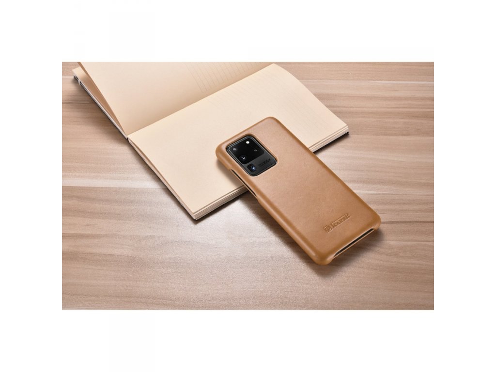 Kožené knížkové pouzdro Samsung Galaxy S20 Ultra khaki (RS992008-GG)