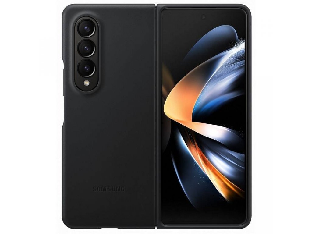 Kožený Kryt pro Samsung Galaxy Z Fold 4 - černý